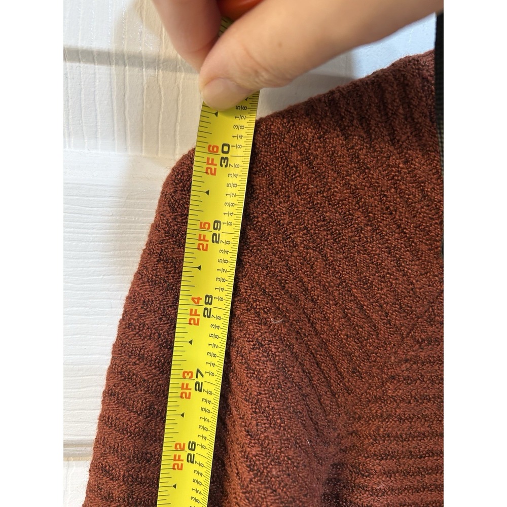 Kuhl Solace Snuggle Up Merino Blend Sweater Sz L Cowl Neck Burnt Orange Casual - Picture 8 of 10